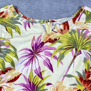 Tommy Bahama Tropical Floral Sleeveless Zipper Front Dress Women